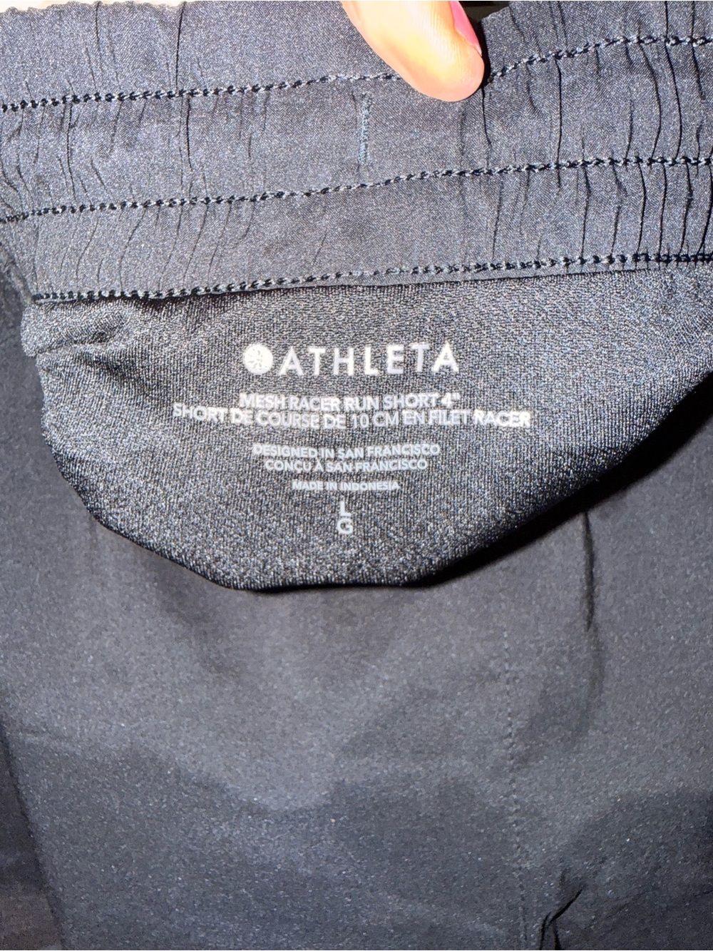 Athleta Mesh Racer Run Shorts - Picture 4 of 4